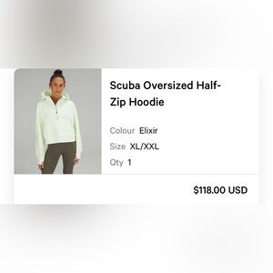 Scuba Oversized Half Zip Hoodie - Elixir - XL/XXL